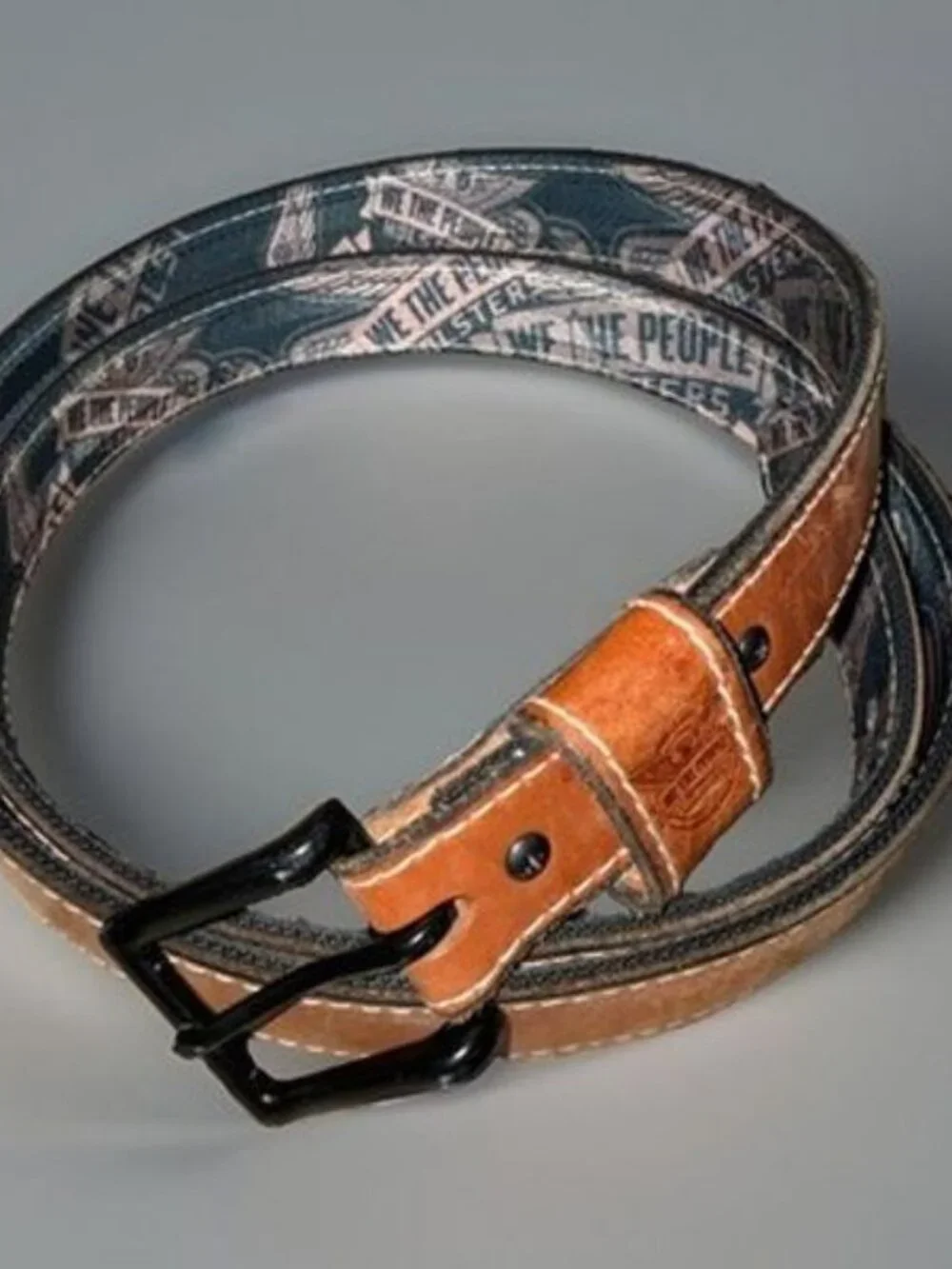 We The People Size 66 Independence Leather Holster Belt Reinforced Scuba Nylon